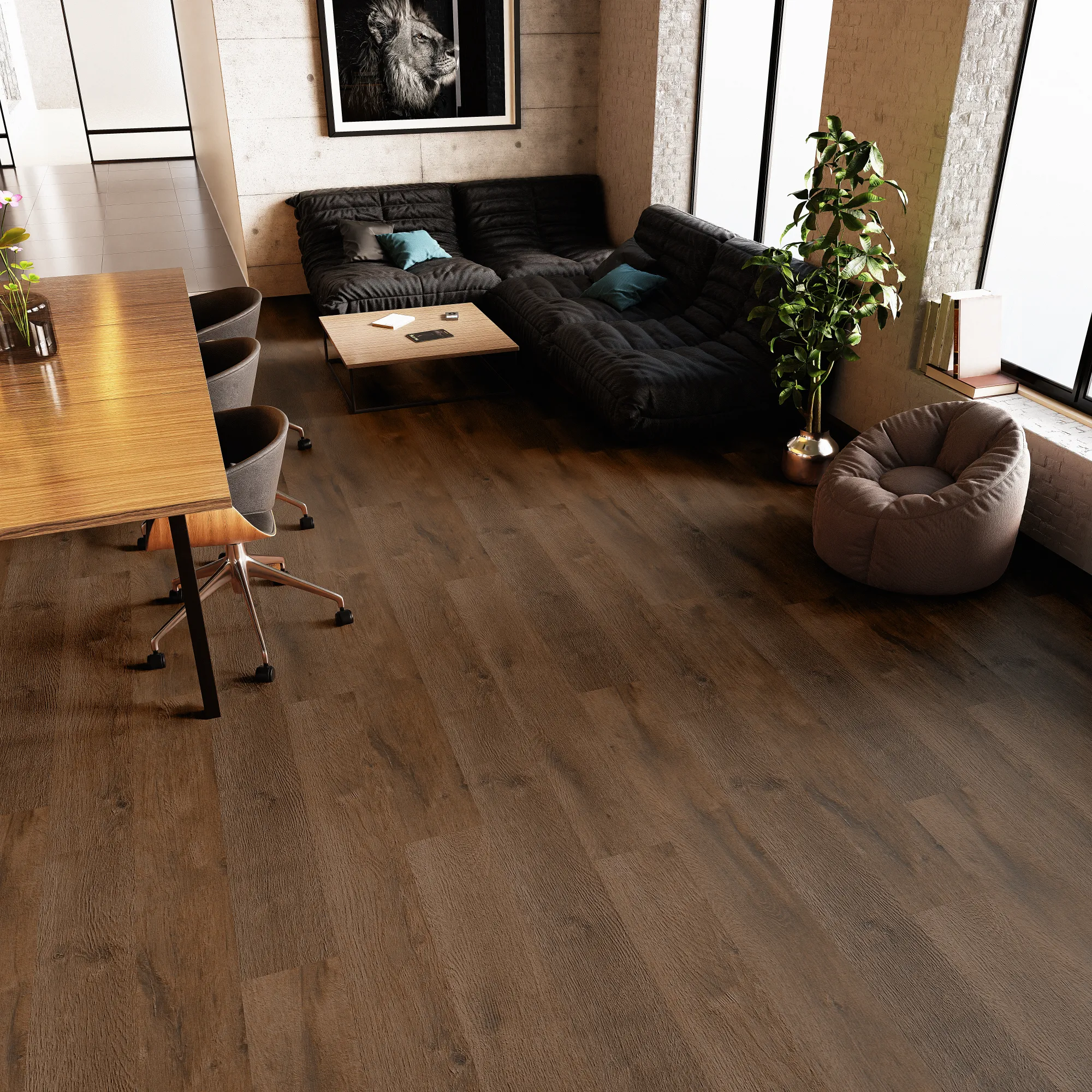 Product image for Chestnut vinyl flooring plank (SKU: 2106) in the Studio 12 GlueDown Floor product line from Urban Surfaces