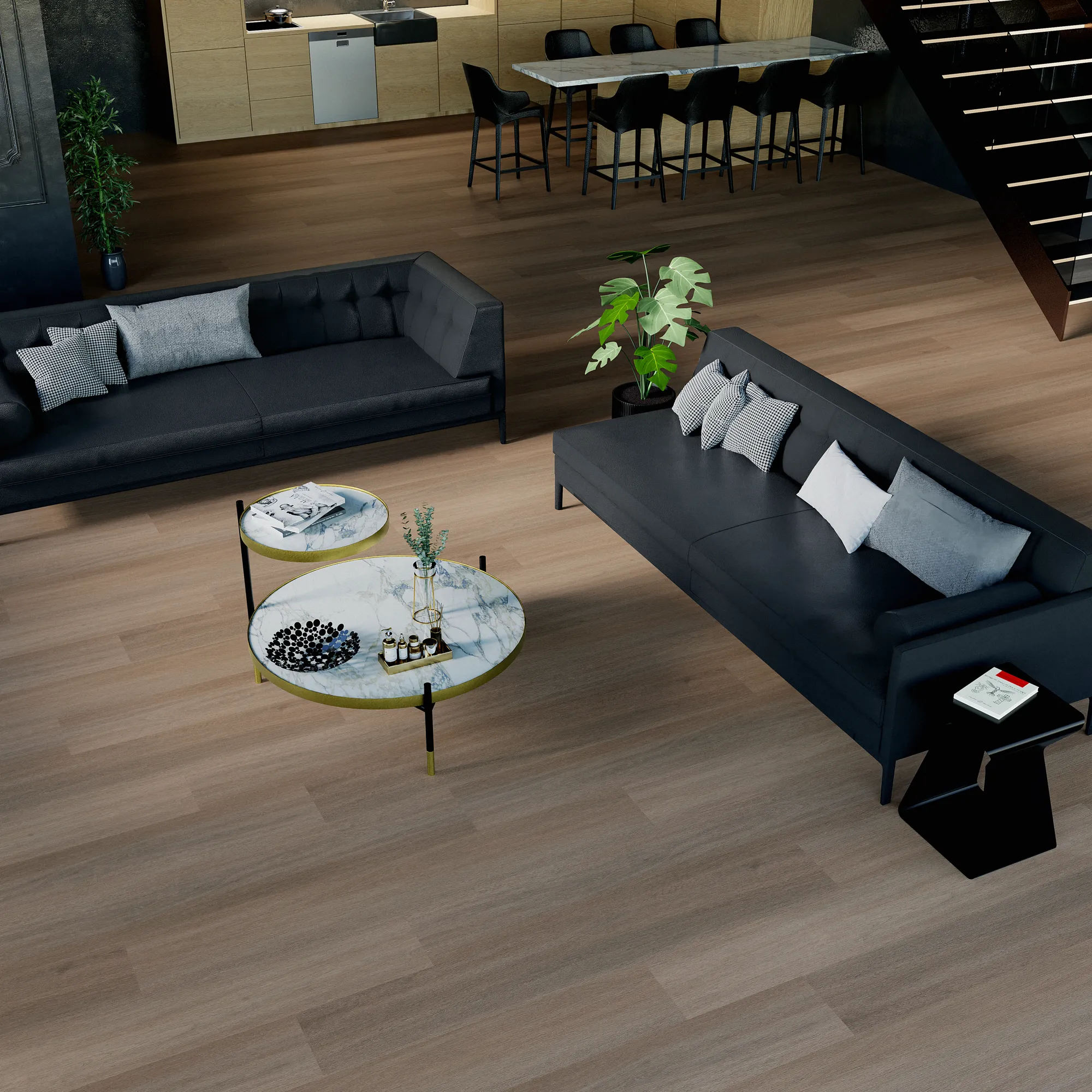 Product image for Scarborough vinyl flooring plank (SKU: 21204-3128) in the InstaGrip ComfortCushion product line from Urban Surfaces