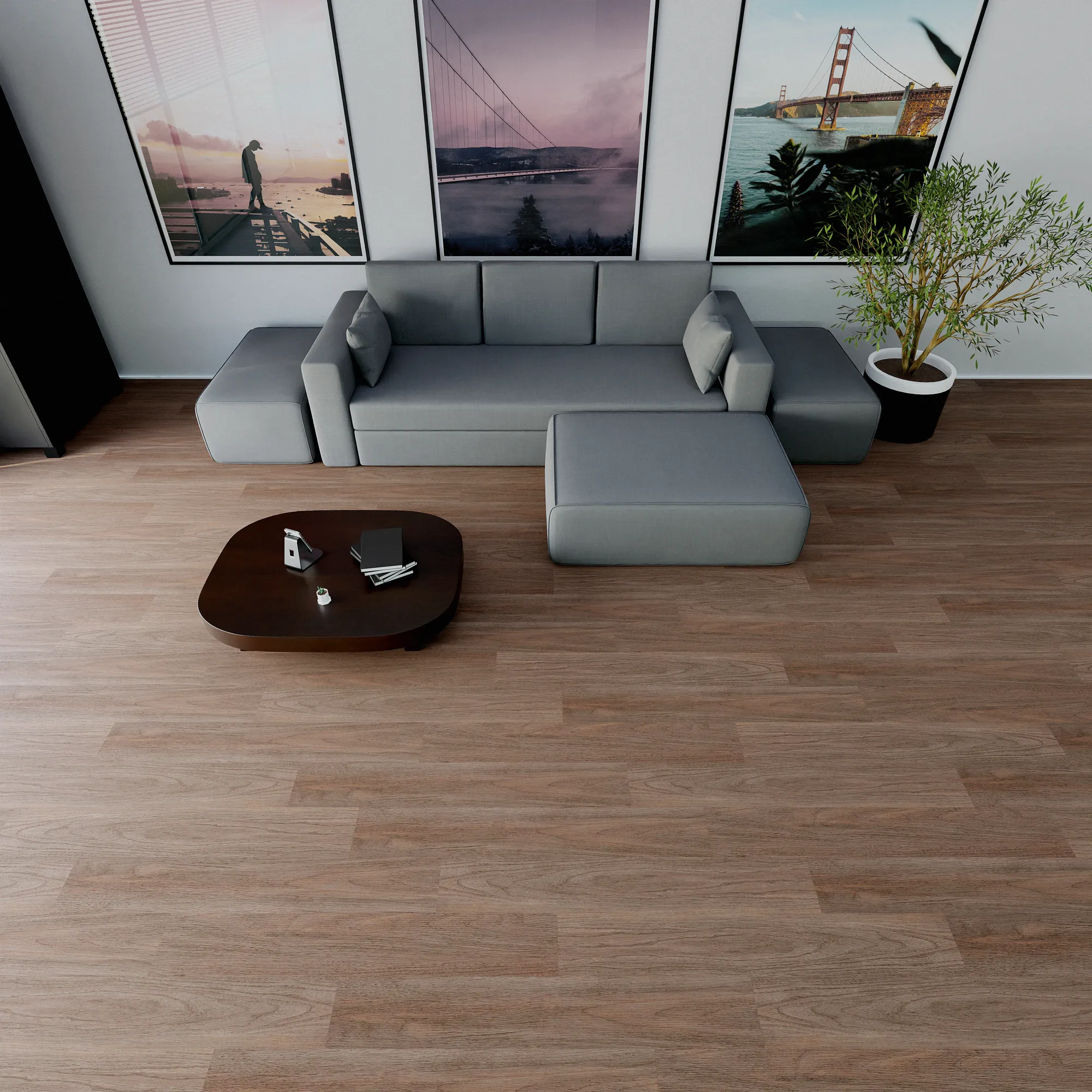 Product image for Sagamore Hill vinyl flooring plank (SKU: 21205-3128) in the InstaGrip ComfortCushion product line from Urban Surfaces