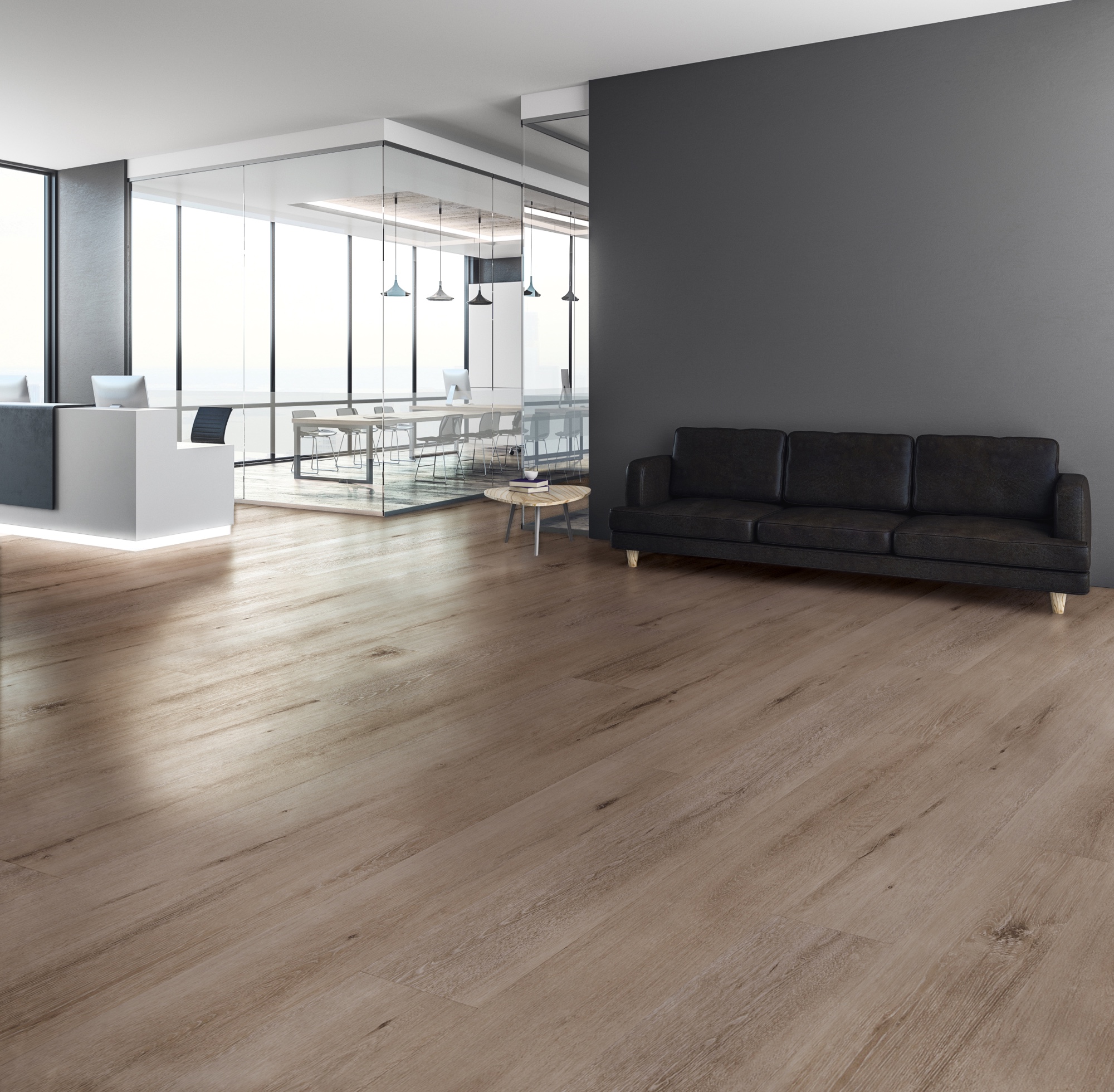 Product image for Dakota vinyl flooring plank (SKU: 7081) in the Level Seven product line from Urban Surfaces