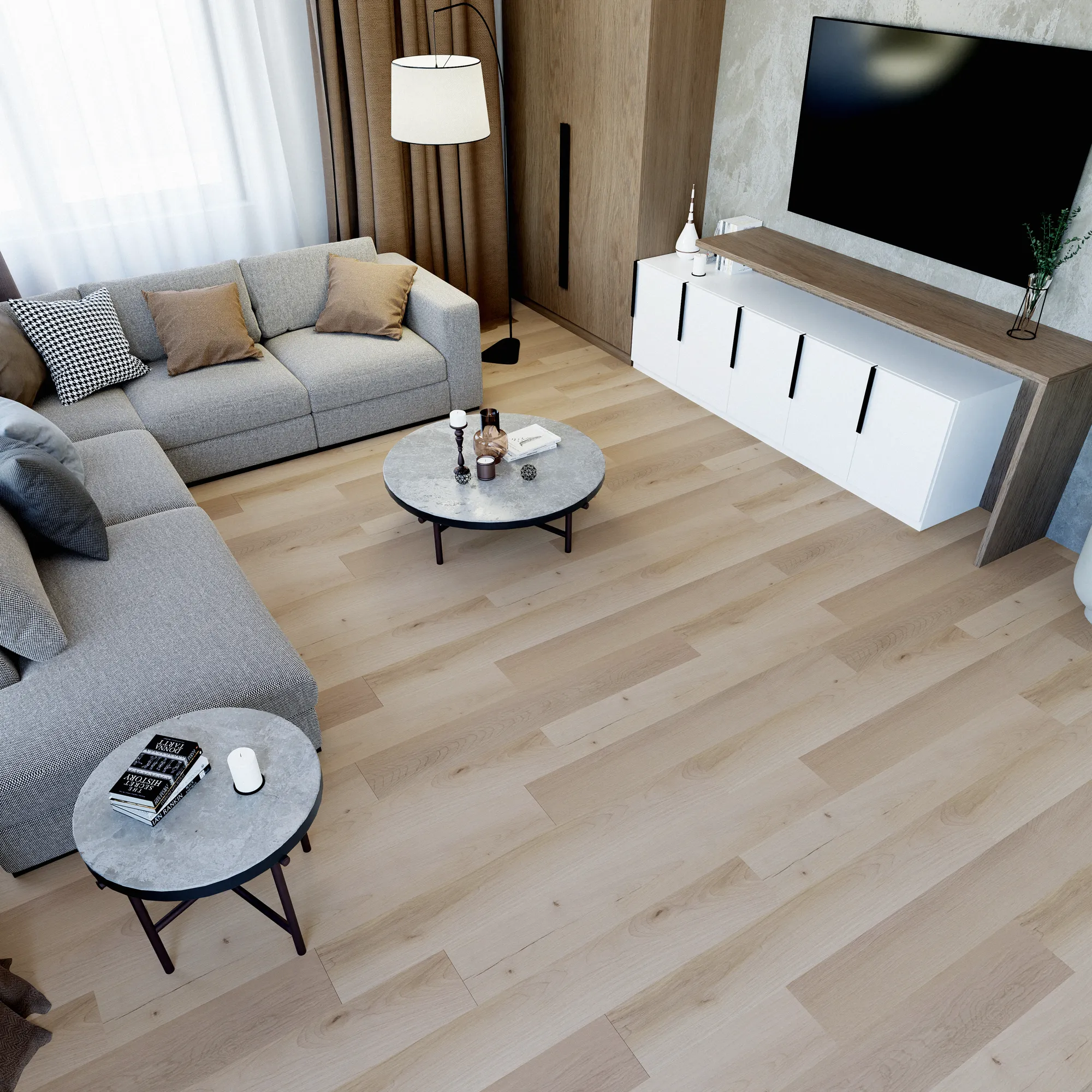 Product image for Caspian Heights vinyl flooring plank (SKU: 9520) in the Sound-Tec product line from Urban Surfaces