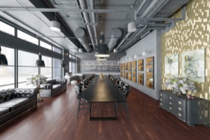 Example of a room using Sunrise vinyl flooring (SKU: 7010) in the Level 7 product line