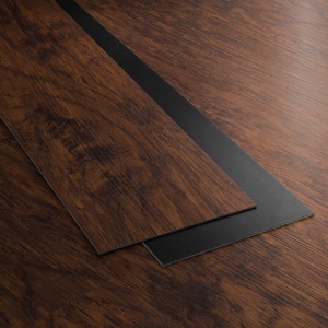 Example of a room using Dark Walnut vinyl flooring (SKU: 8131) in the Main Street product line